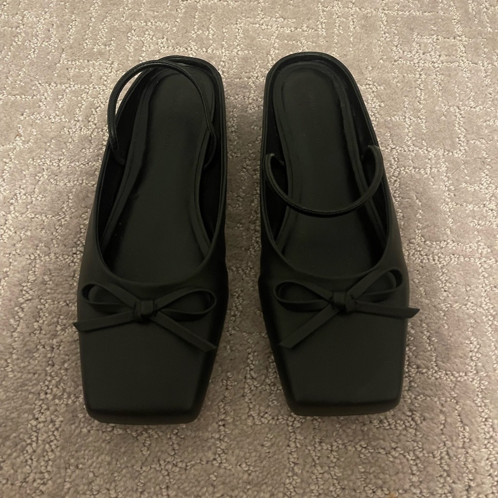 Charles & Keith Black Bow Flats